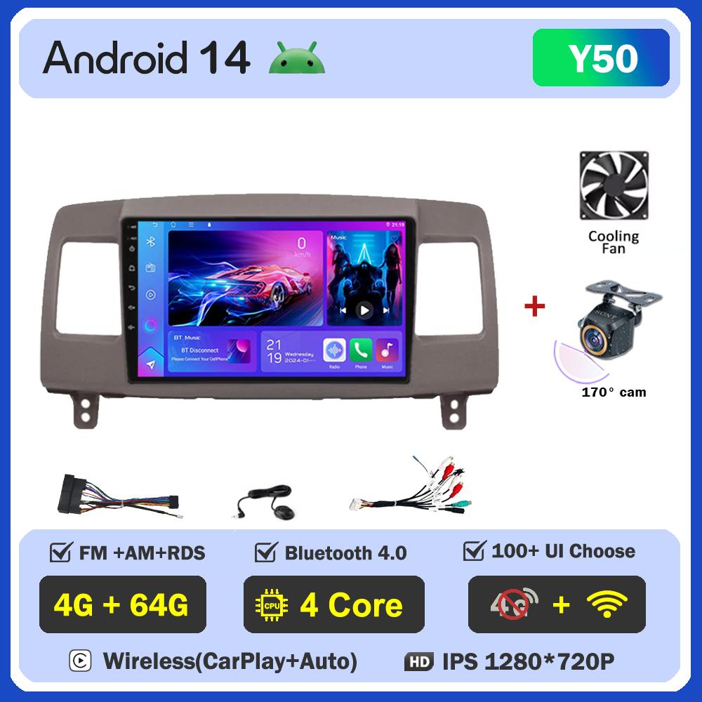 Android 14 для Toyota Mark II 9 X110 2000-2007 автомобильный мультимедийный видеоплеер стерео головное устройство автомагнитола сенсорный экран GPS 5G Wifi