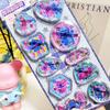 Милые 3D-наклейки Disney Стич с эффектом 'тряски' для DIY-тетради, альбома, дневника, блокнота. Декор для школьника, канцелярские товары, аниме-наклейка, игрушка.