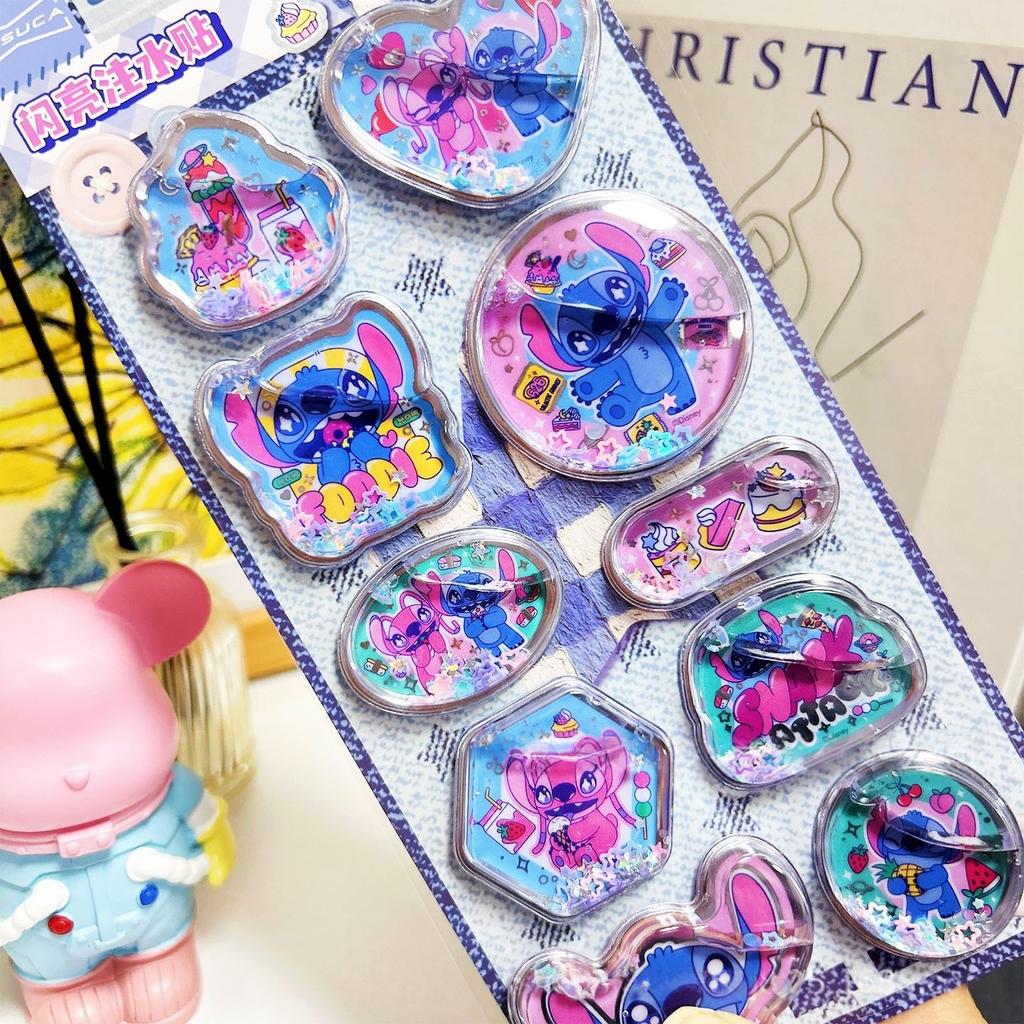 Милые 3D-наклейки Disney Стич с эффектом 'тряски' для DIY-тетради, альбома, дневника, блокнота. Декор для школьника, канцелярские товары, аниме-наклейка, игрушка.