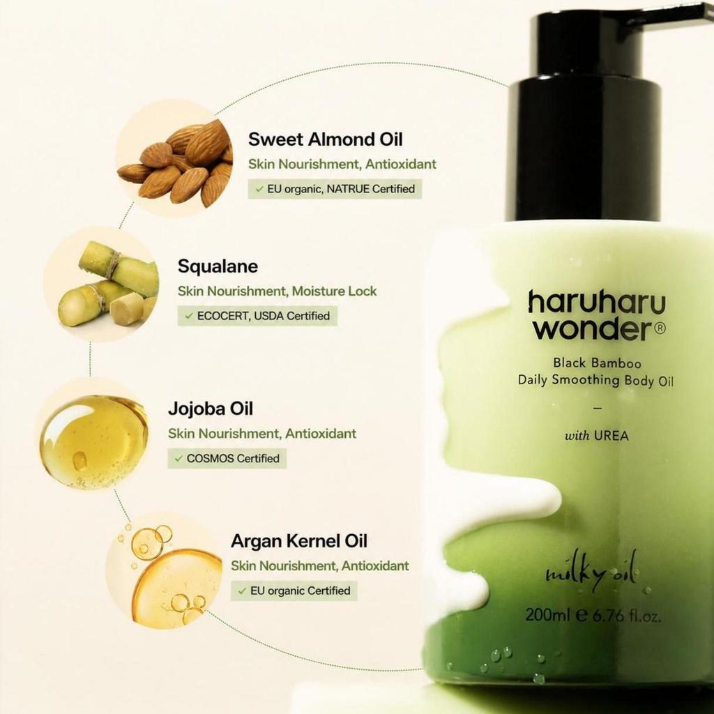 Haruharu Wonder Black Bamboo Daily Smoothing Body Oil 200ml