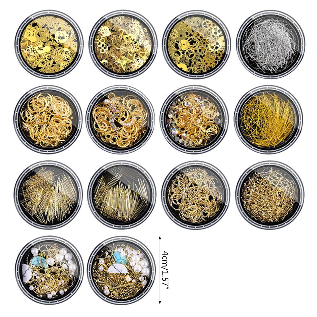 Star Moon Nail Charms Nail Rhinestones Nail Art Charms Punk Rivet Nail Gems Manicure Supplies DIY Nail Art Decorations