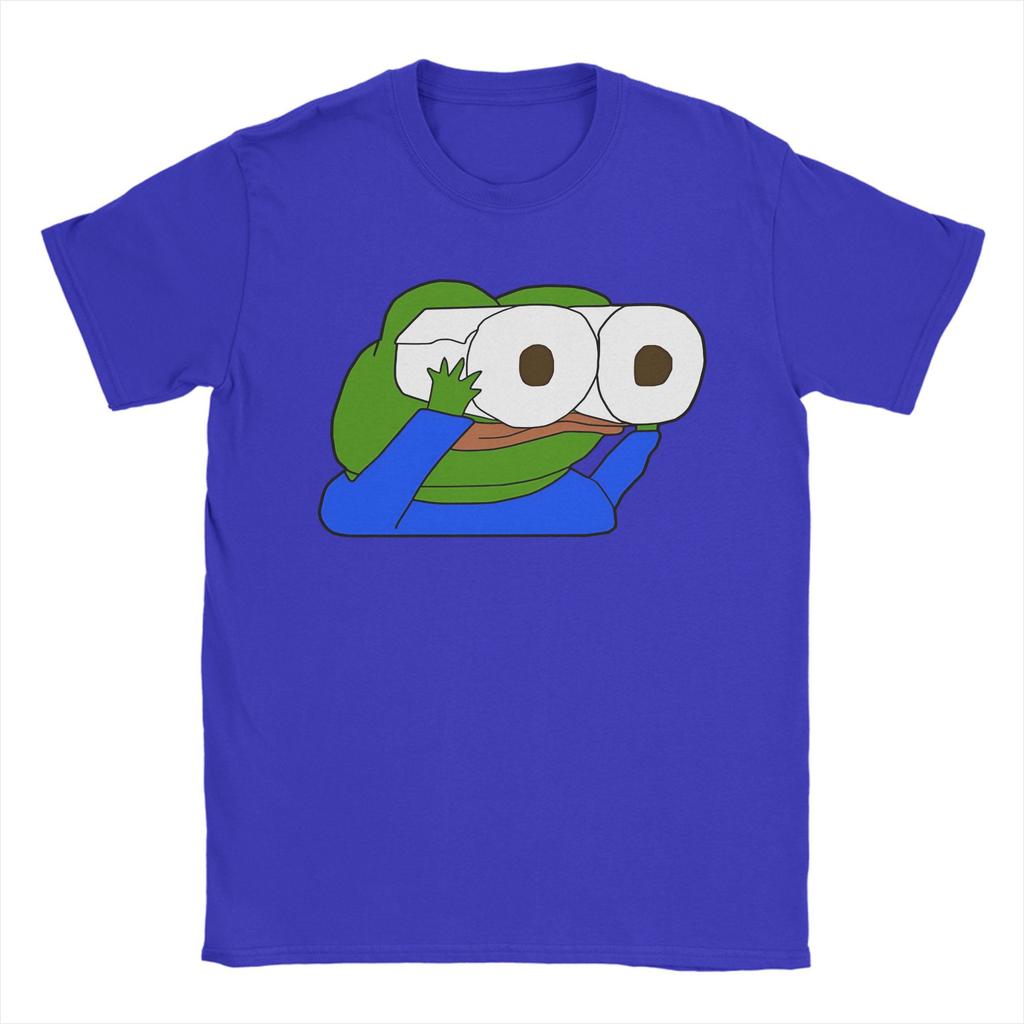 Унисекс Футболка с принтом Pepes Туалетная Бумага Бинокль Чистый Хлопок Потрясающие Футболки с Коротким Рукавом и Круглым Вырезом Летние Футболки