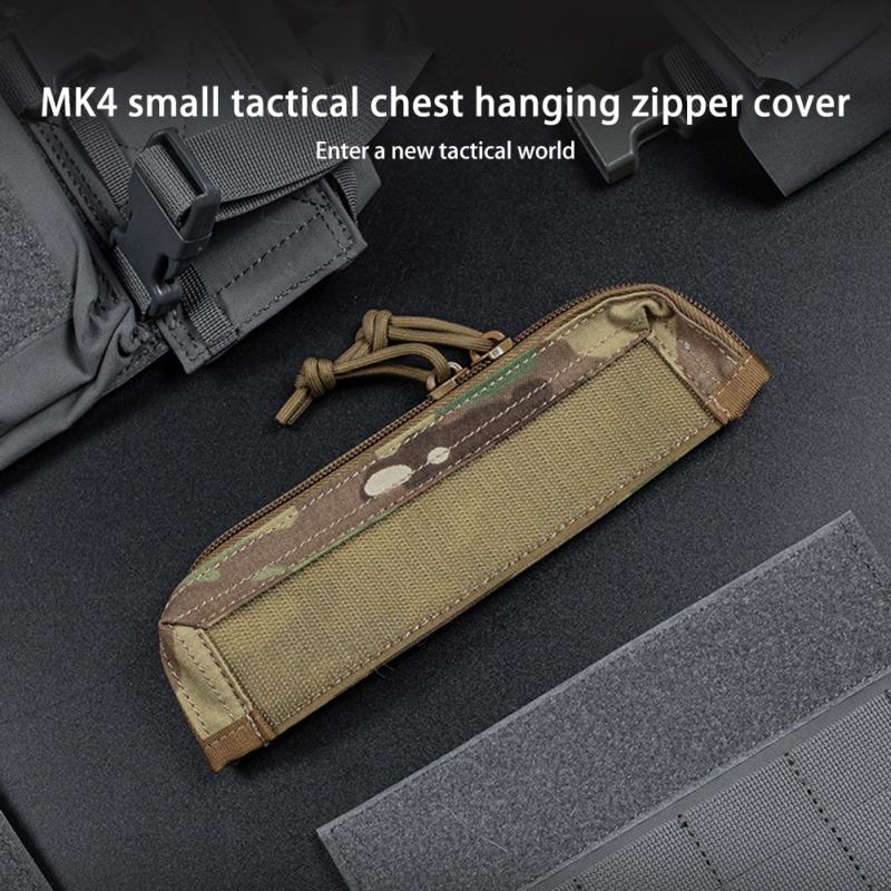 Сумка для хранения Wosport Mk4, нагрудный комплект, карман на молнии, тактический расширительный аксессуар, двойная молния