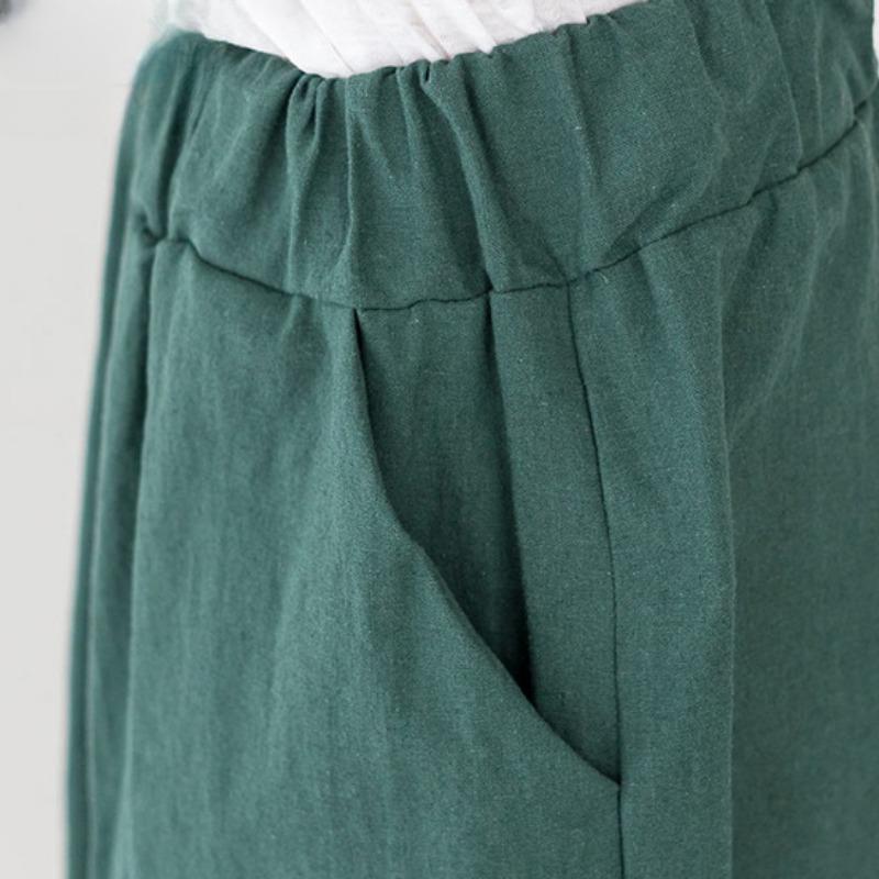 Spring Summer Solid Colour Models Plus Size Women's Five Trousers Loose Shorts Comfortable and Breathable Thin Section of Wide Legged Trousers