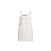 Solid Color Zip Pocket Short Sports Overall Dress Women Dress Wonder-White IK8605