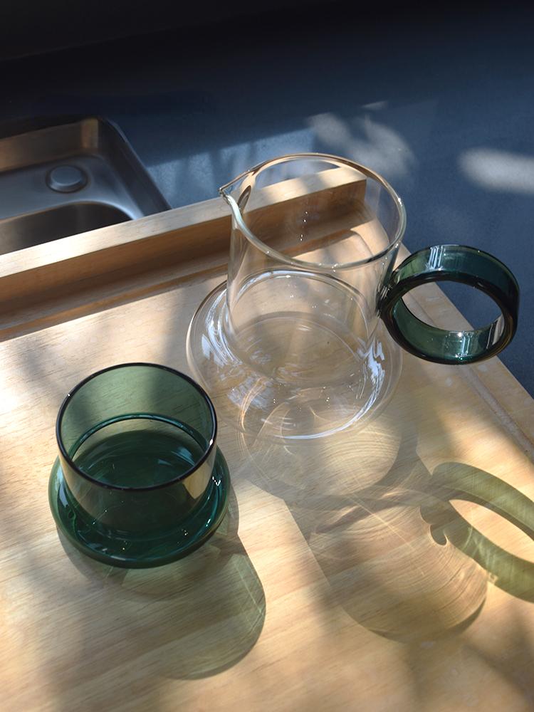 Термостойкий чайник с ручкой для холодного заваривания и крышкой, стеклянная чашка, горшок для воды, чашка для воды, чайник, заварочный чайник, кувшин, посуда для питья, кувшин для воды