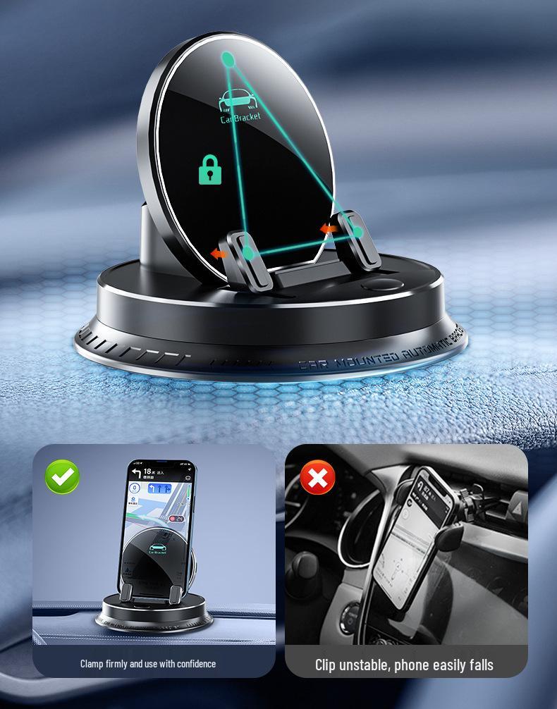 Умный индукционный многофункциональный держатель для телефона в автомобиль - Нескользящее крепление на приборную панель для навигации