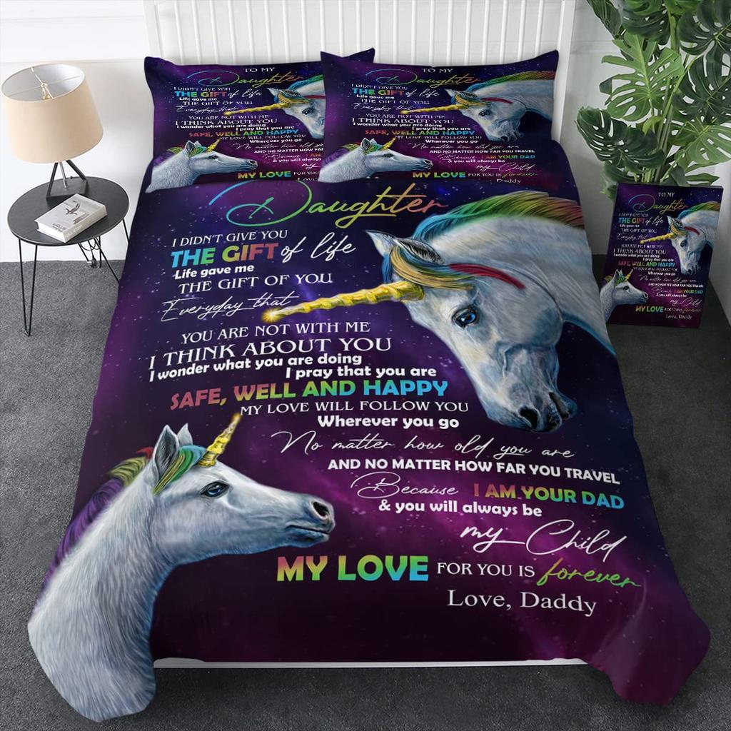 Трехсекционный пододеяльник «Единорог в мечтах»