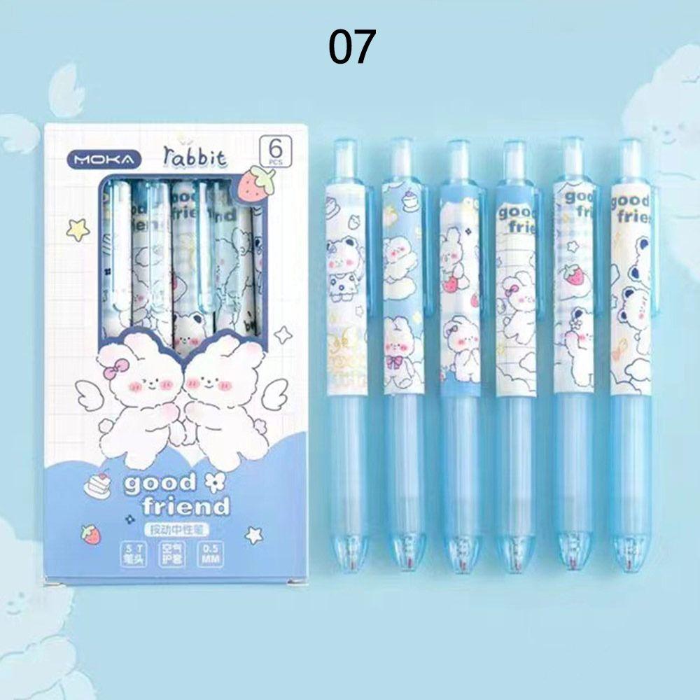 Мультяшная стираемая ручка 0,5 мм для письма, студенческий подарок, шариковая ручка, ручка с нейтральными чернилами, гелевая ручка с черными/синими чернилами