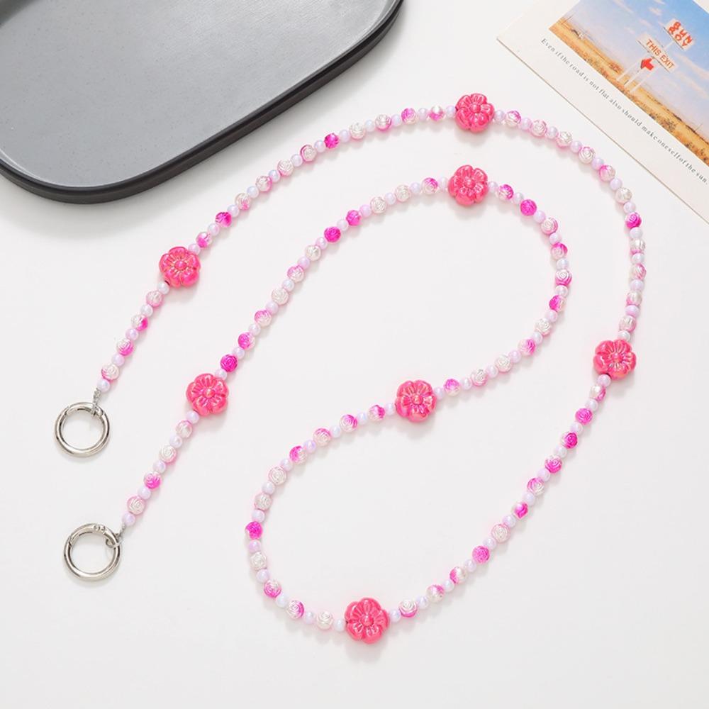 Сумка-цепочка через плечо ремешок для мобильного телефона Цветочные бусины шейные ремешки для телефона Чехол для телефона Подвесной