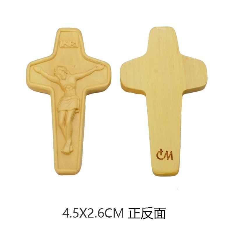 Подвески в виде креста Иезуита для ожерелья для мужчин и женщин, религиозные христианские католические амулеты, деревянные украшения