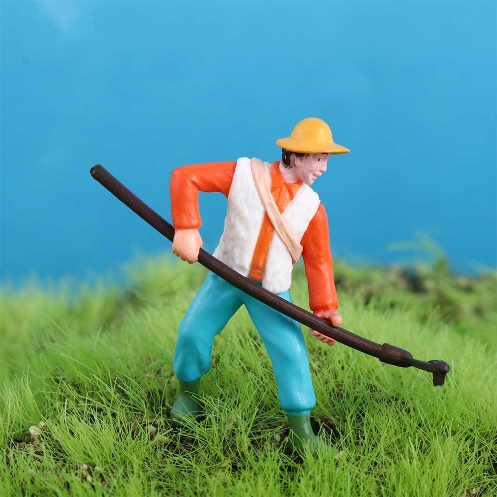 Home Decor Crafts Farmland Worker Pig Micro Landscape Figurines Miniatures Fairy Garden Ornaments