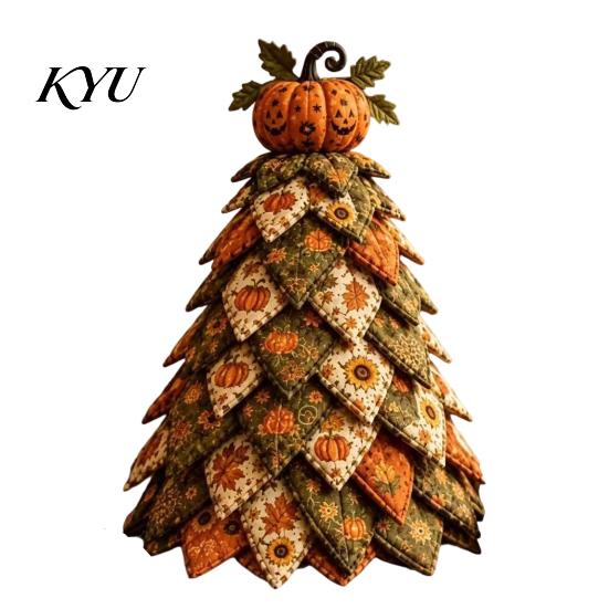 Complete Sewing Material Package DIY Quilted Fabric Christmas Tree Craft Kit, Vintage Patchwork Handmade Gift for Teachers Friends Xmas Set, Tabletop