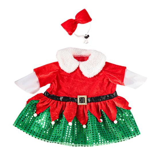 Рождественский наряд для гуся Костюм гуся Санта-Клауса Одежда для рождественского гуся для 23" цементных или пластиковых гусей Декор для лужайки и сада