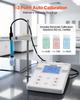 Benchtop pH Meter, 0-14 pH Range, Laboratory Tester Kit with Large Backlit Display, Calibration Solutions, Power Adapter, Stores Up to 50 Readings,