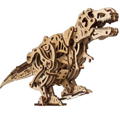 Ugears Тираннозавр Деревянный Без клея или инструментов 3D Динозавр Деревянная сборка Продвинутый пазл, Движущийся, Требуется, Пазл, Модель, Взрослый, Набор,