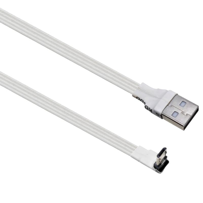 USB на USB 5-контактный Плоский Резиновый Зарядный Кабель Прямой Угловой Разъем Тонкий Гибкий Шнур Для Телефона Планшета Камеры