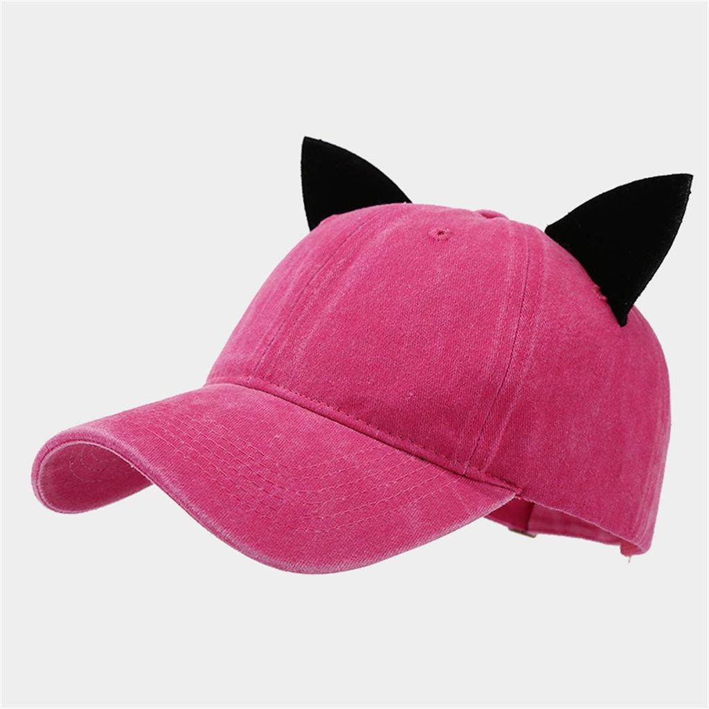 Velvet Cat Ear Baseball Cap Soft Top Cap Student Couple Personality Hat