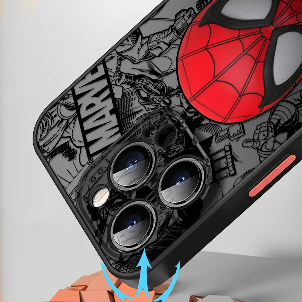Чехол-мультяшный кейс Marvel Groot Spiderman для iPhone 17 16 Pro 15 17 Pro Max 14 13 12 11 XS 14 Pro Max 16 Plus 14Pro XR 12Pro