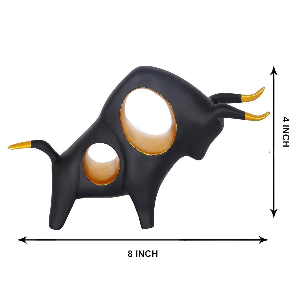 Угловая фигурка быка, выставочный экспонат быка для домашнего декора, фигурки животных для домашних полок, декоративный предмет (многокрасочный)