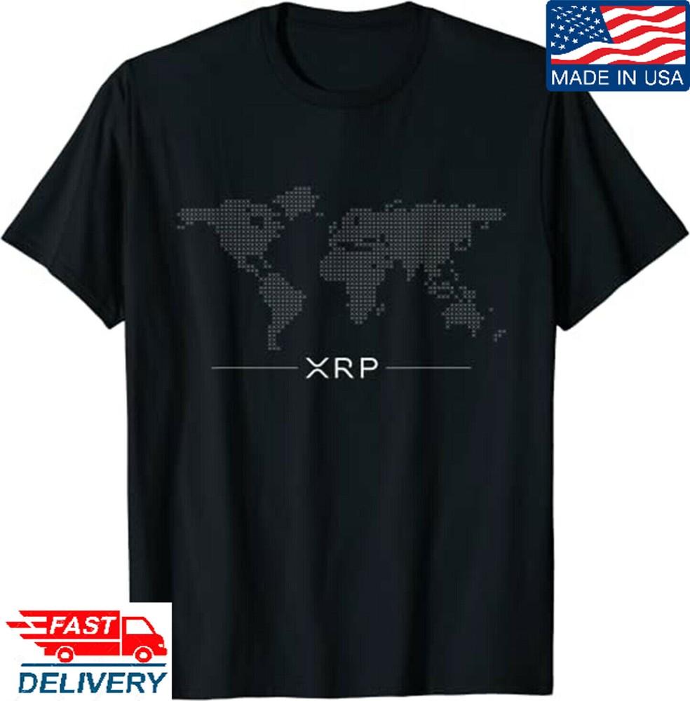 XRP Merchandise Cryptocurrency Gift Blockchain Crypto TShirt World Map XRP Tee Unisex T-Shirt