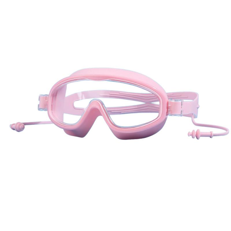 Детские плавательные очки с большой оправой, водонепроницаемые, противотуманные, плавательные очки HD для девочек и мальчиков, плавательные очки для снаряжения