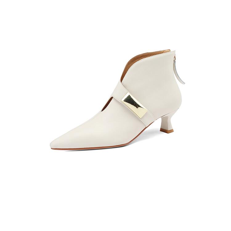 Модные новые ботильоны из спилка, осенне-зимние женские ботинки, остроносые, на тонком каблуке, женские модные ботинки, женские туфли