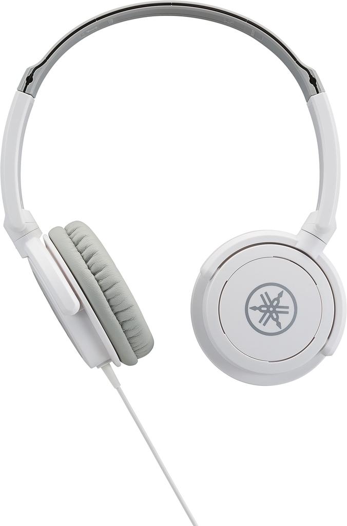 Yamaha Features powerful sound and rich and a comfortable fit for extended Includes a stereo adapter HPH-100WH headphones, white. tone, use. plug.