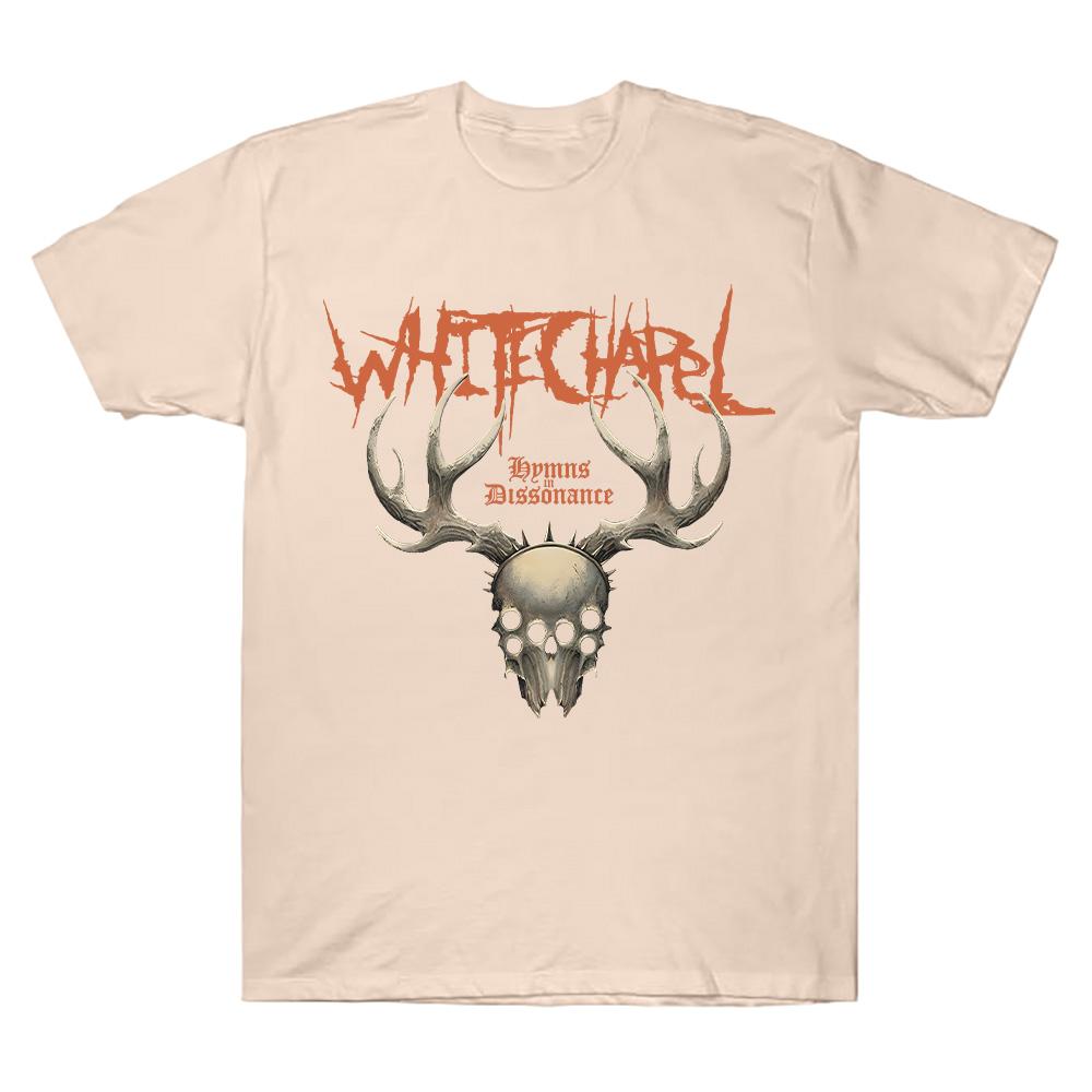 Хлопковая футболка Whitechapel Whitechapel Гимны в диссонансе Графические футболки Ретро Готика Повседневная Круглый вырез Короткий рукав Унисекс