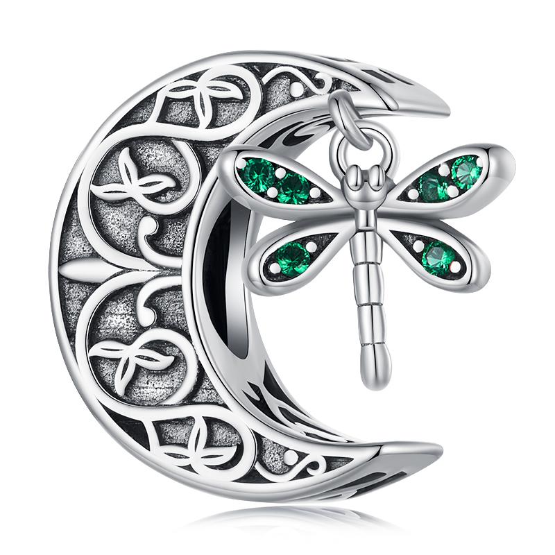 WOSTU Fashion Spring Series Charms Beads Real 925 Sterling Silver Flower Bird Pendent Fit Original DIY Bracelet Necklace Jewelry