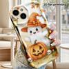 Phone case: 2D flat design suitable for iPhone 18 17 16 15 14 13 Pro cases, couple style, warm autumn, Christmas and Halloween gift