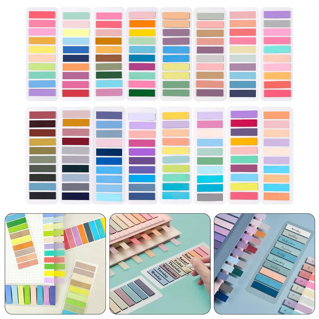 2000-4200Pcs Sticky Index Tabs with Binder Ruler Clear Index Labels Reminders On Planner Notebook Calendar Laptop