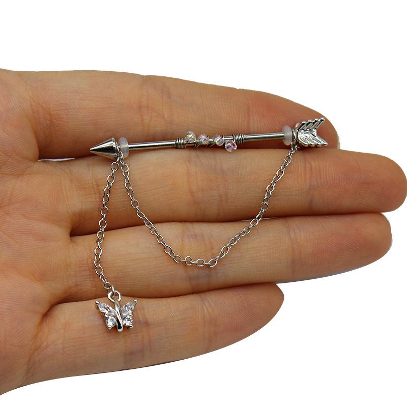 Gaibei Европейский и Американский Трансграничный Пирсинг Уха Перемычки и Кости Цепочки Ногтей