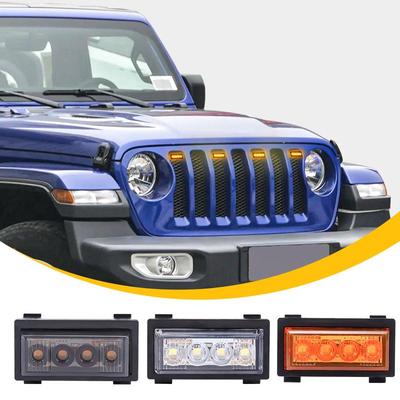 Светодиодные дневные ходовые огни RGB для решетки радиатора Jeep Wrangler JL 18-23 с 7-цветным управлением через приложение