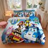 Robots City Adventure Print 3Pcs Bedding Setduvet Cover With 2 Bedropillowcase Home Birthday Gift