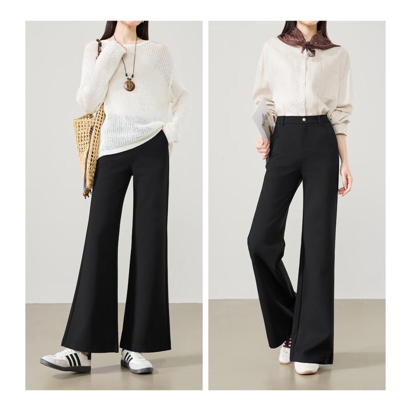 ESE-Y High-Waisted Slim-Fit Stretch Flare Trousers