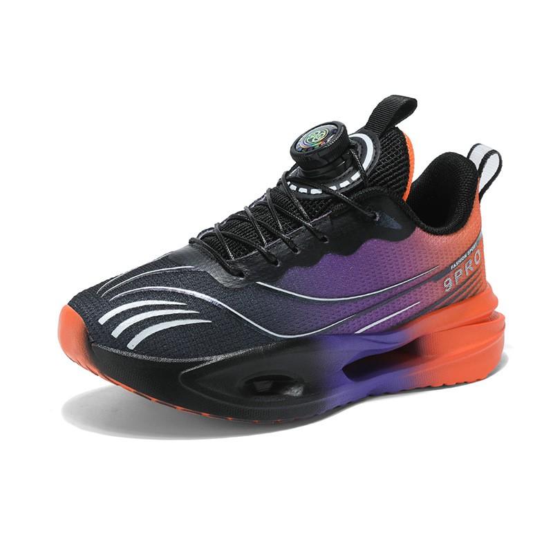 Youth style shoes Boys Running Shoes Kids Lightweight Breathable Mesh Sneakers With Shock Absorption Rubber Sole