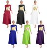 Long Sleeve Applique Worship Lyrical Dancewear Womens Liturgical Praise Dance Dress Modern Balllroom Performance Party Costume