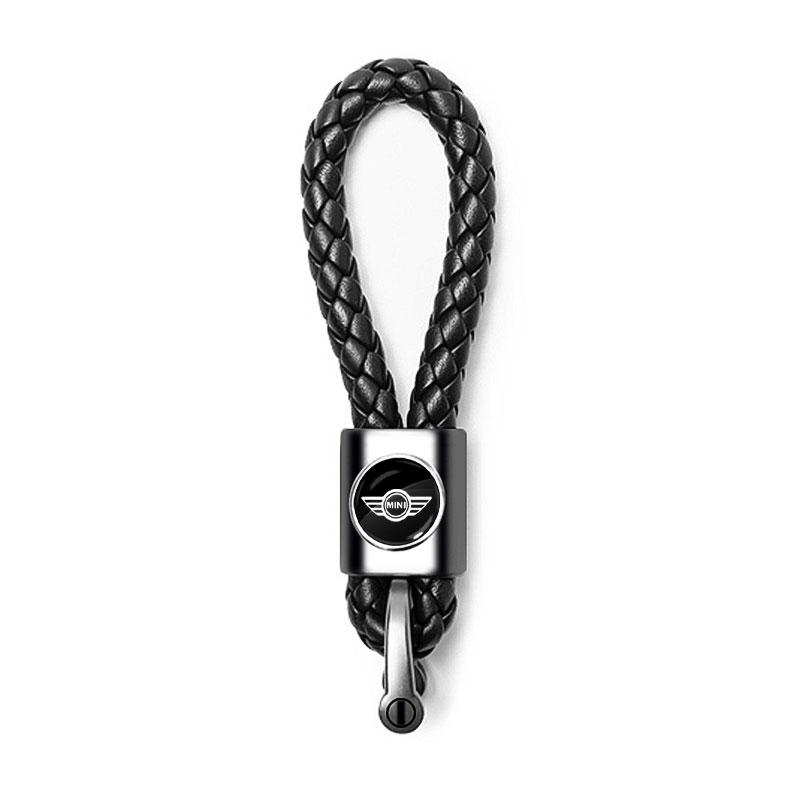 Car Badge Keychain Metal Leather Key Ring Key Chain Styling Gifts For MINI F54 F55 F56 R56 R60 SONE Roadster Clubman Coupe