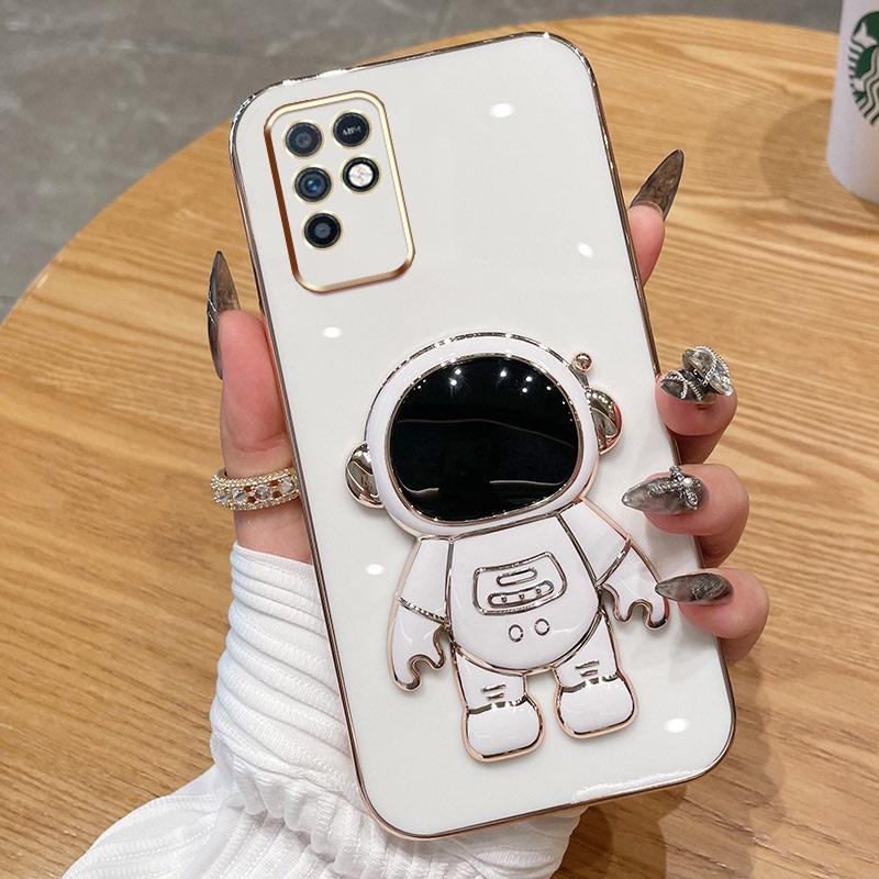 Для infinix Zero 30 4G 5G 2023 X Neo Note 12 10 G96 G88 30 Pro VIP 4G Smart 7 8 5 6 HD чехол Мягкий силиконовый чехол с держателем космонавтов задняя крышка чехол для телефона