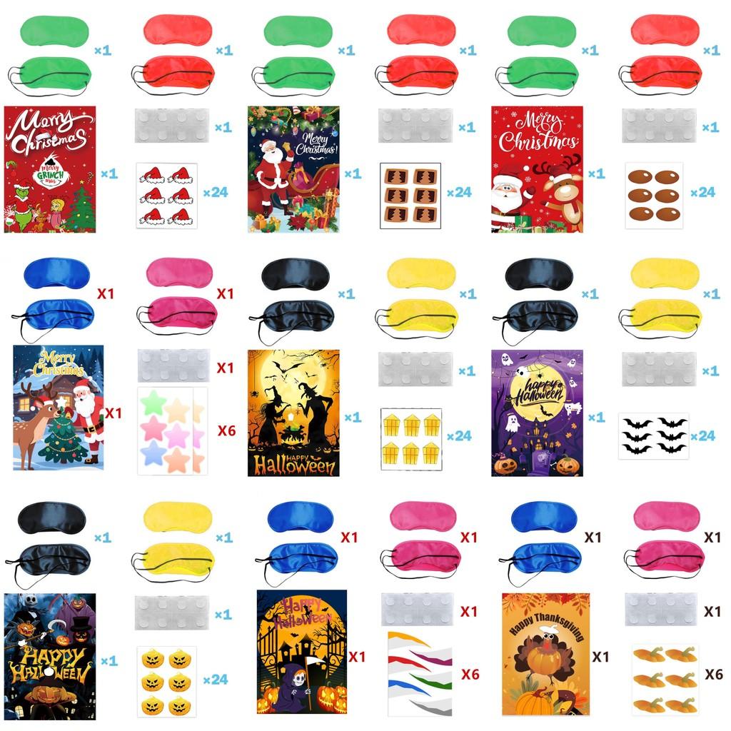 Halloween Christmas Thanksgiving Childrens Poster Game Wall Sticker For Party Decoration And Games