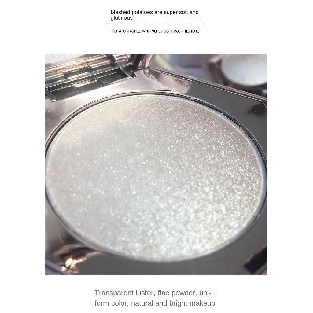 Алмазный высокий диск с картофельным пюре, мерцающий, осветляющий тон кожи, перламутровая восстанавливающая пудра, пластина для макияжа