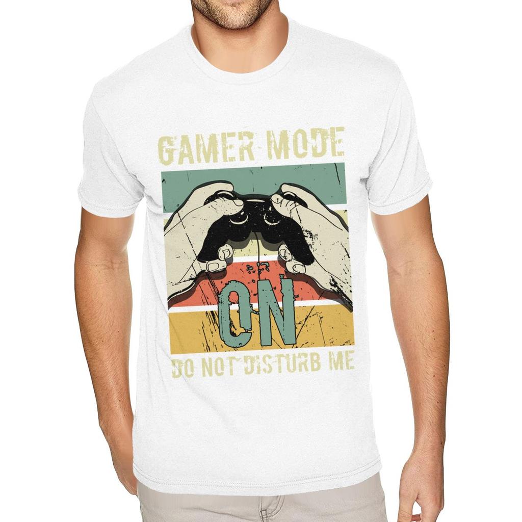 Лучшая Игровая Режим Включен Не Беспокоить Меня Футболка Мужская 6XL Короткий Рукав 100% Хлопок Черная Футболка С Круглым Вырезом