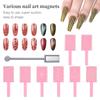 Nail Magnetic Tools 8/9Pcs Set Double-head Magnet Stick Line Heart Diamond Wave Design Cat Eye Magnet Nail Varnish Magnet Tool