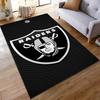 Raiders Logo with Shield and Swords Design, Non-slip rug suitable for living room and bedroom sofas.