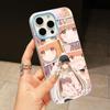 Чехол для телефона Angel Mahiru Shina для iPhone 17 16 15 14 13 12 11 Air Pro Max Plus Желейный Двухслойный Светло-голубой Чехол
