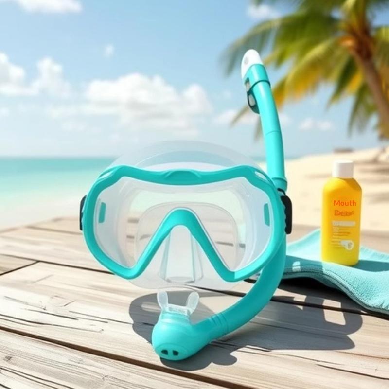 Professional Large Frame Soft Silicone Diving Mask Snorkel Set For Men Women Diving Snorkeling Gear
