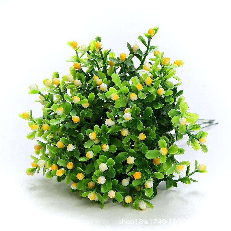 Simulation Milan Grains Artificial Flowers Plastic Green Potted Plants Decoration Arrangement Accessories for Home