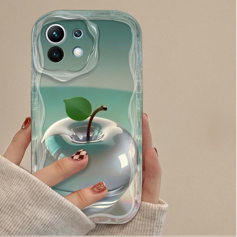 Чехол для телефона Зеленое яблоко Для Oppo Reno15 Reno14 Reno13 Reno12 Reno11 Reno8 Reno7 Reno5 Reno4 Z F T F29 Pro 5G Задняя крышка