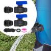 2x Rain Barrel Spigot Kit Garden Hose Shut Off Valve 3/4inch Direct Replace Connector